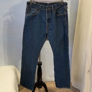 Levi’s 501 Button Fly Dark Wash Jeans